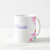 Beautiful Daisies individuelle Name Tasse (VorderseiteRechts)