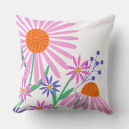 Beautiful Daisies individuelle Name werfen Kissen