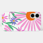 Beautiful Daisies kundenspezifische Monogramm Tele Case-Mate iPhone Hülle (Rückseite (Horizontal))