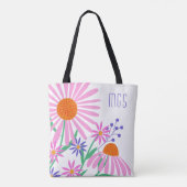 Beautiful Daisis Custom Monogramm Taschen (Rückseite)