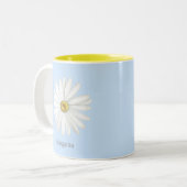 Beautiful Daisy Blume auf Light Blue Zweifarbige Tasse (Vorderseite Links)