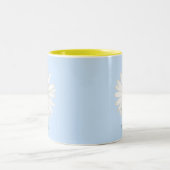 Beautiful Daisy Blume auf Light Blue Zweifarbige Tasse (Mittel)