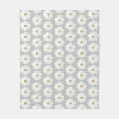 Beautiful Daisy Blume auf Light Gray Fleecedecke (Vorderseite)