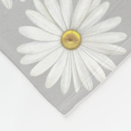 Beautiful Daisy Blume auf Light Gray Fleecedecke (Ecke)