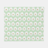 Beautiful Daisy Blume auf Light Green Fleecedecke (Vorderseite (Horizontal))