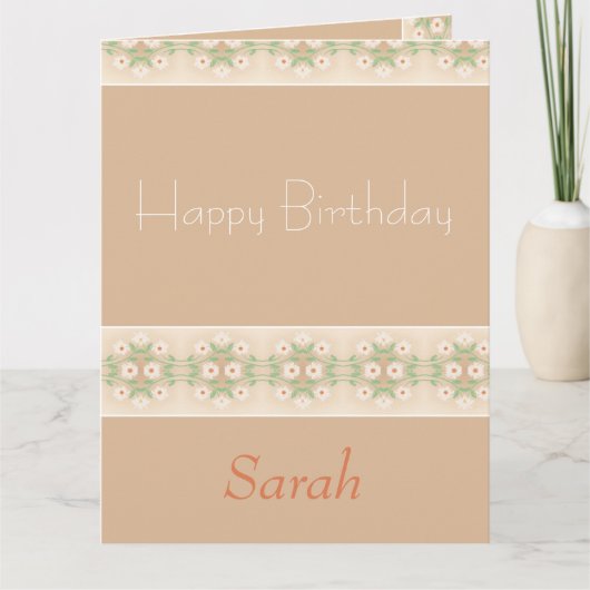 Beautiful Daisy Gemustert geklappt Karte (Vorderseite)