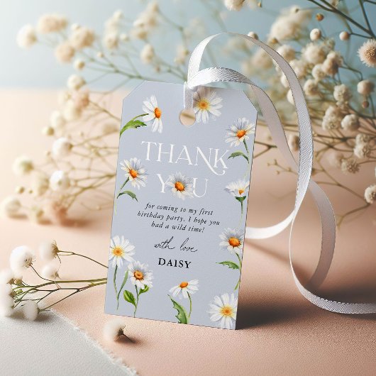 Beautiful Daisy Wild One 1. Geburtstag Vielen Dank Geschenkanhänger