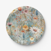 Beautiful Daisy Wildblume Pattern Paper Teller (Vorderseite)