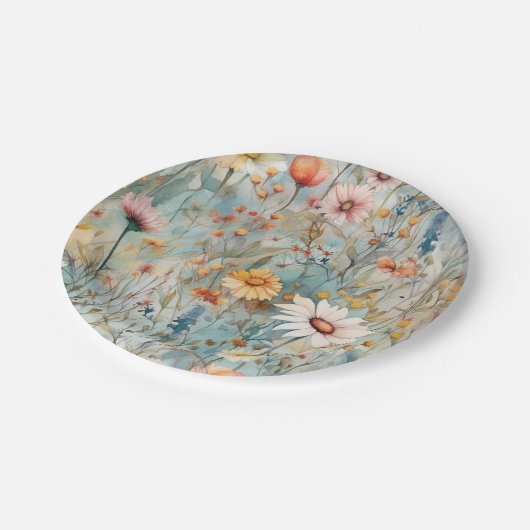 Beautiful Daisy Wildblume Pattern Paper Teller (Schrägansicht)