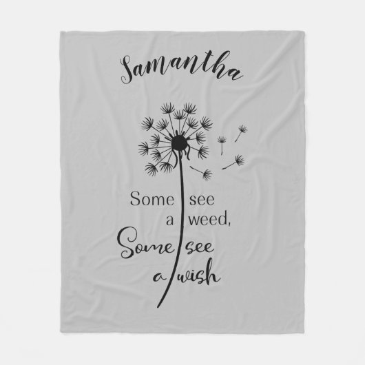 Beautiful Dandelion Wish Fleecedecke (Vorderseite)