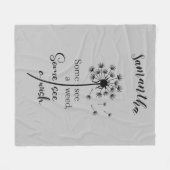 Beautiful Dandelion Wish Fleecedecke (Vorderseite (Horizontal))