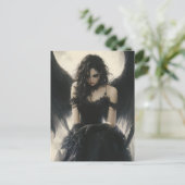 Beautiful Dark Angel Fantasy Postkarte (Stehend Vorderseite)
