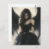 Beautiful Dark Angel Fantasy Postkarte (Vorne/Hinten)