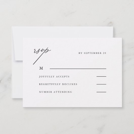 Beautiful Dark Lila Wedding Rsvp (Vorderseite)
