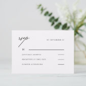 Beautiful Dark Lila Wedding Rsvp Karte (Stehend Vorderseite)