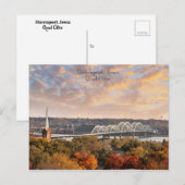 Beautiful Davenport Iowa Quad Cities Postcard Postkarte (Vorne/Hinten)