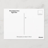 Beautiful Davenport Iowa Quad Cities Postcard Postkarte (Rückseite)