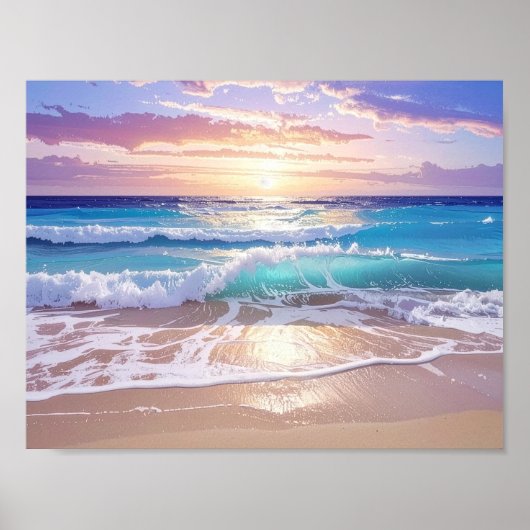 Beautiful Day Ocean Wonders at the Seashore Beach Poster (Vorne)