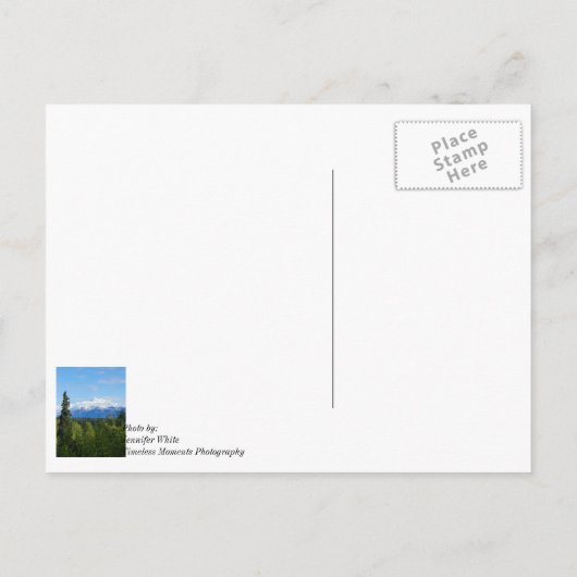 Beautiful Denali Postkarte (Rückseite)