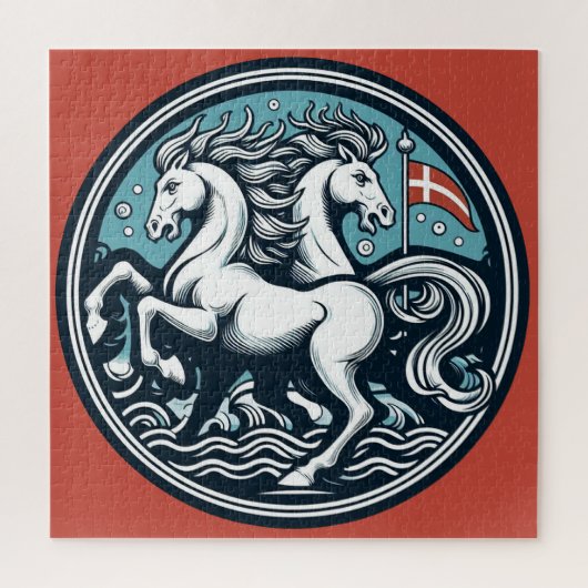 "Beautiful Denmark Mystical Horses" 19 Puzzle (Vertikal)