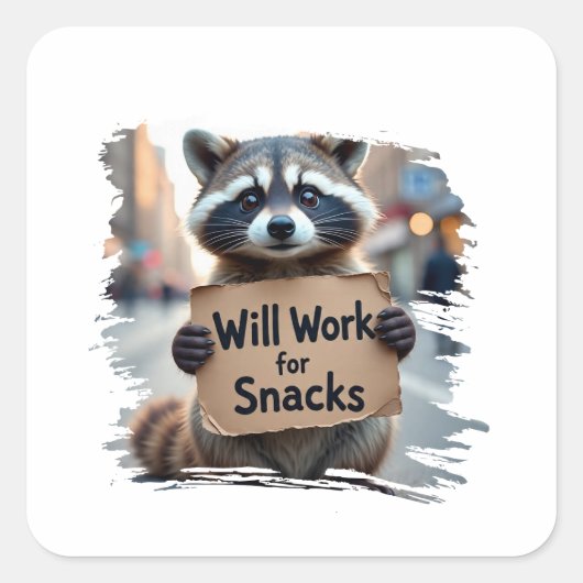 beautiful design humor quadratischer aufkleber (Vorderseite)