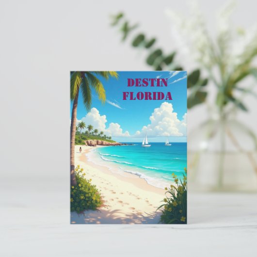 Beautiful Destin Florida Sunset Beach Postkarte (Stehend Vorderseite)