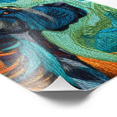 Beautiful detailed unique style Great Dane art  Fotodruck (Ecke)