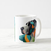 Beautiful detailed unique style Great Dane mug Kaffeetasse (VorderseiteRechts)
