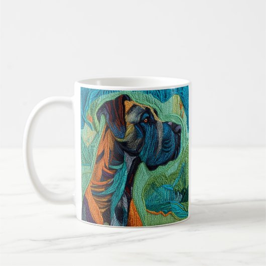 Beautiful detailed unique style Great Dane mug Kaffeetasse (Links)