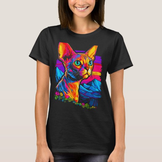 Beautiful Devon Rex Cat T-Shirt (Vorderseite)