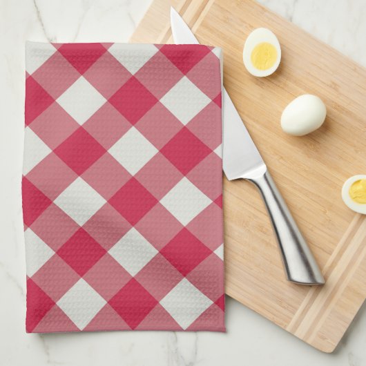 Beautiful Diamond Gingham Pattern Tea Towel Geschirrtuch (Viertel Falte)