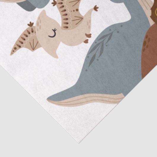 Beautiful Dinosaurs Boho Seidenpapier (Ausschnitt)