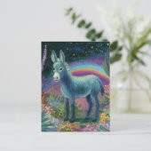 Beautiful Donkey at Night Postkarte (Stehend Vorderseite)