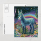 Beautiful Donkey at Night Postkarte (Vorne/Hinten)