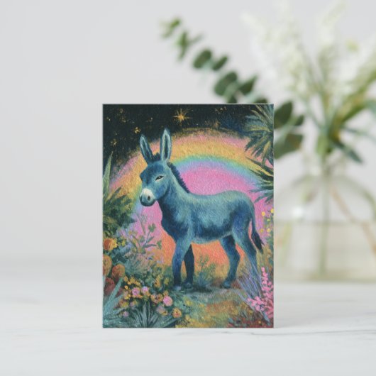 Beautiful Donkey Postkarte (Stehend Vorderseite)