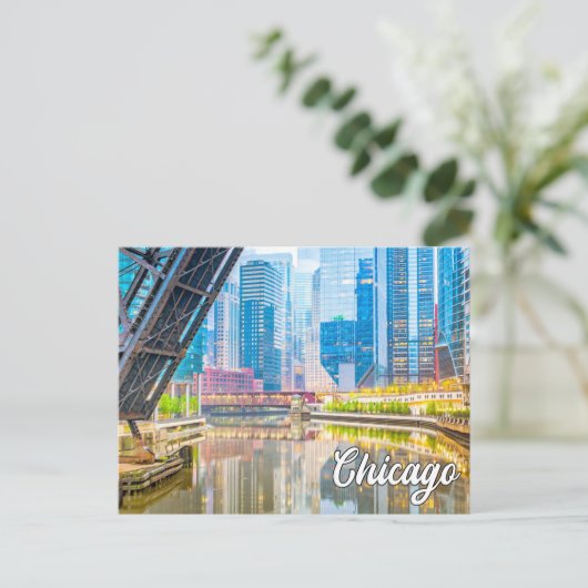 Beautiful Downtown Chicago, Illinois, USA Postkarte (Stehend Vorderseite)