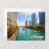 Beautiful Downtown Chicago, Illinois, USA Postkarte (Vorne/Hinten)