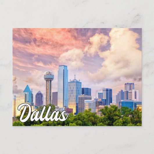 Beautiful Downtown Dallas, Texas, USA Postkarte (Vorderseite)