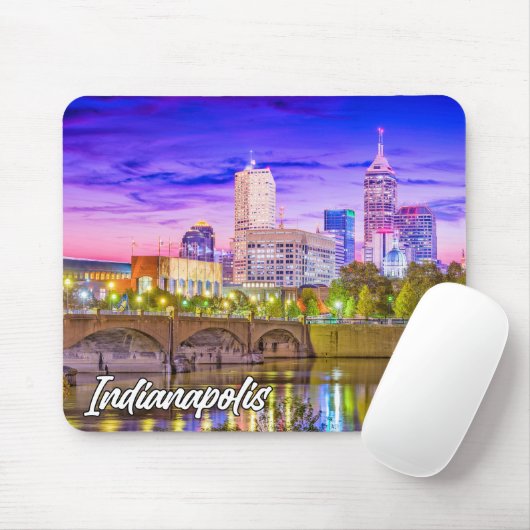 Beautiful Downtown Indianapolis, Indiana, USA Mousepad (Mit Mouse)