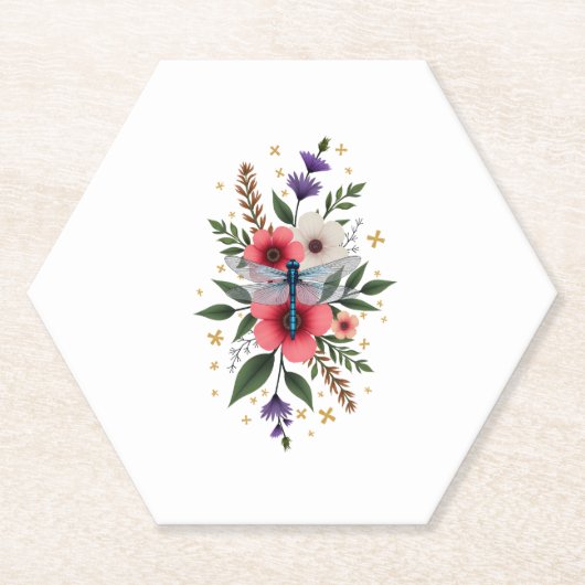 Beautiful Dragonfly Watercolor Art Insect Lover Ea Untersetzer (Vorderseite)