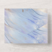 Beautiful Dreamy Lila Blue Gold Champagne Pearl All In One Einladung (Rückseite)