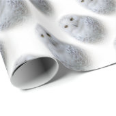 Beautiful Dreamy Serene Snowy Owl Geschenkpapier (Rolleneckpunkt)