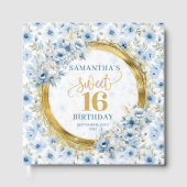 Beautiful Dusty Blue 16 . Geburtstag Gästebuch (Vorderseite)