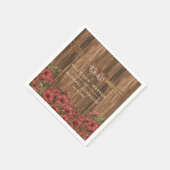 Beautiful Dusty Rose Lily Blume Serviette (Ecke)