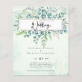 Beautiful Dusty Sage Eucalyptus BUDGET Einladung (Vorderseite)