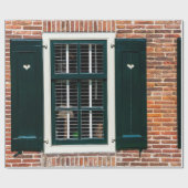 Beautiful dutch traditional houses. Brick wall wit Geschenkpapier (Flach)