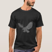 Beautiful Eagle American Bird Silhouette Flying Vi T-Shirt (Vorderseite)