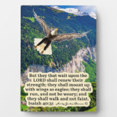 Beautiful Eagle Scripture Plaque Isaiah 40:31 Fotoplatte (Vorderseite)