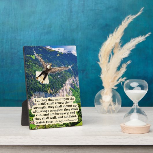 Beautiful Eagle Scripture Plaque Isaiah 40:31 Fotoplatte (Seite)