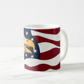 Beautiful Eagle & USA Flag Coffee Tasse (VorderseiteRechts)